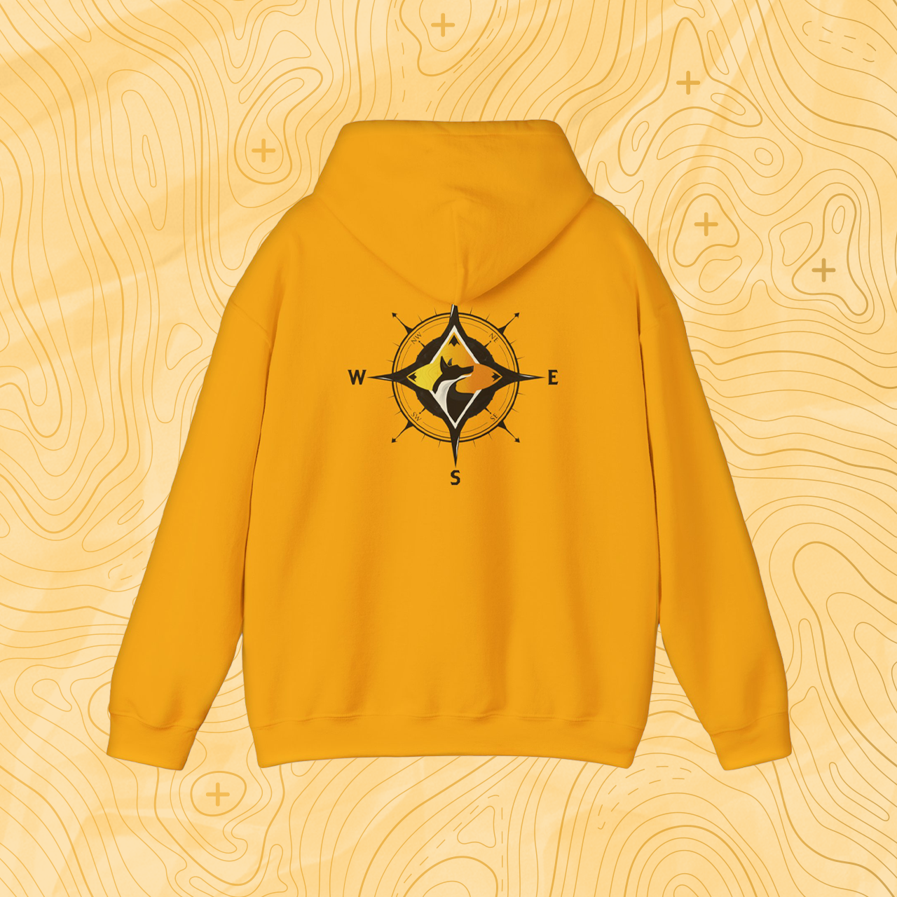 HyStrive Black Wolf Compass Hoodie